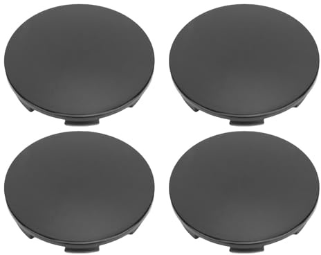 Tapacubos Universales de Repuesto para Llantas de Coche, 4 Unidades, Colores Brillantes y Llamativos, ABS de metal. (BLACK)