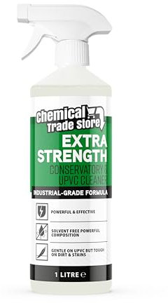 Chemical Trade Store - Conservatory UPVC Cleaner Spray 1L – Heavy-Duty Outdoor Plastic Frame, Gutter & Fascia Cleaner – Streak-Free Finish