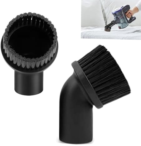 JFangZHZH 2 pcs Horse Hair Round Brush,35mm Round Dusting Brush,brushes for brush head,vacuum cleaner accessories replacement,Round Horse Hair Dusting Suction Nozzle Cleaner Dust Brush Tool