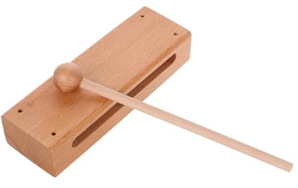 Abaodam Holzblock Mit Schlägel Schlaginstrument Für Musik Rhythmusblock Mit Hammer Für Xylophon Und Glockenspiel Percussion-Instrument Für Unterricht
