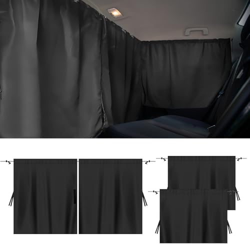 3 Piezas de Protección Solar para Ventanas de Coche, 140 x 80 CM de Protección Visual para Coche, Cortinas Desmontables para Ventanas de Coche, Cortinas Separadoras de Vehículos Actualizadas, Cortina