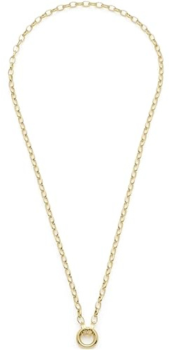 JEWELS BY LEONARDO Halskette Clip & Mix Tomke • Weitanker-Kette aus goldfarbenem Edelstahl • Zwischenring für Charms Anhänger • 50-51,3 cm Länge • Schmuck Geschenk für Frauen • 025758
