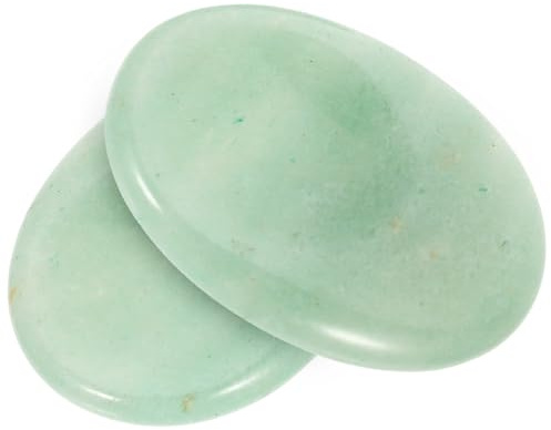 ERINGOGO 2pcs Mini Thumb Stone Natural Scraping Plate Anxiety Relief Worry Stone Household Massage Portable for Relaxing