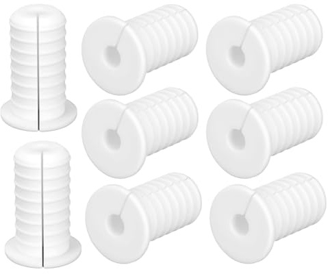 8pcs 3/4 Inch Cable Grommets for Starlink, Anti-Slip Cable Routing Kit | Split Wall Hole Pass Through Bushing Grommet for Ethernet/TV Wires Waterproof Cord Protection Accessories(19mm Dia, White)