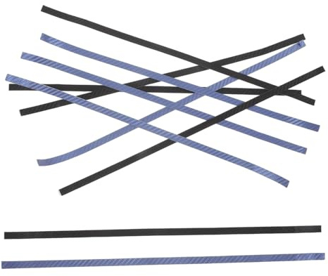 Cabilock Lot de 10 Bandes Adhésives de Protection pour Bord de Raquette de Tennis de Table et Pickleball 08 CM Largeur Film en Tissu PU Solide Noir et Bleu Ruban Flexible et Résistant