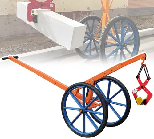 Verstellbarer Hubwagen Aus Stahl, Verstellbarer Hubwagen Mit Klemmen, For Jedes Gelände Geeignet, Ideal For Landschafts- Und Bauprojekte(Trolley+8–28 cm/3.1–9.4 in)