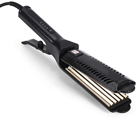 ZJchao Hair Crimper for Women, Ceramic Tourmaline Hair Crimper, 6 Teeth Corrugated, Adjustable Temperature, Clip Volumizing Crimper, Hair Styling Tool