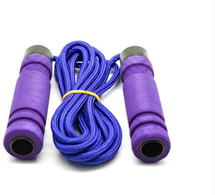 Golden Beads Soft Handle Skin Friendly Foam Skipping Speed Rope for kids, adults, Students, Fitness Exercise Boxing Jumping Gym 3 Colors