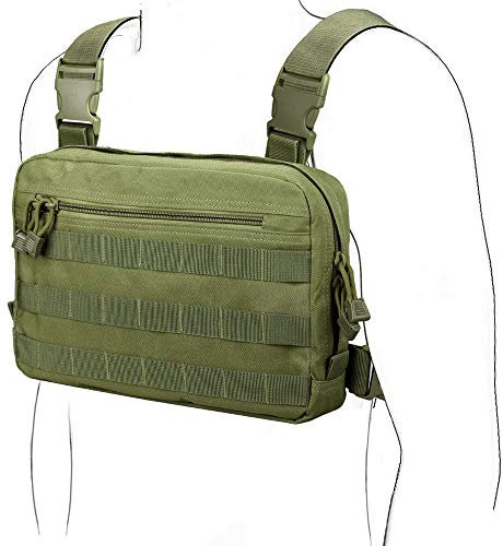 WYNEX Tactical Chest Rig Bag, Aufklärungskit-Taschen Combat EDC Front Pouch für Wargame
