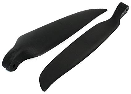 New Lon0167 2Pcs 11 Featured x 8 inch reliable efficacy Black Plastic Folding Propeller Vane for RC Powered Glider(id:4de 95 e5 ea6)