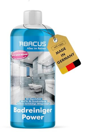 ABACUS® Badreiniger Konzentrat, Sanitärreiniger Konzentrat, Reiniger Bad, Reinigungsmittel Dusche, Reiniger-Konzentrat Badezimmer - Badreiniger Power Konzentrat 500 ml (2324)