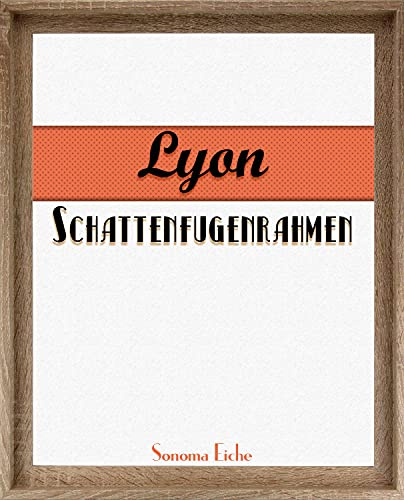 BIRAPA Lyon Keilrahmen für Canvas 40x50 cm in Sonoma Eiche, Rahmen für Leinwände, Leerrahmen für Leinwand, Schattenfugenrahmen für Keilrahmen, Leinwand Rahmen