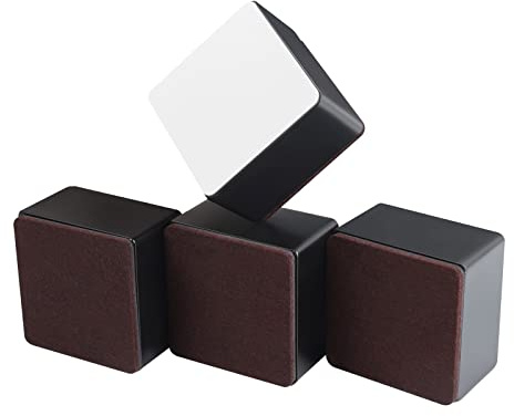 RCHYFEED 2'' Möbelerhöhung 5 cm aus Karbonstahl, Selbstklebend Betterhöher Betterhöhung, 8cm Breit,Möbelerhöher Tischerhöher Sofaerhöher Eckig Rund, Fügt 50 mm Höhe zu Möbelfüße, 3,15'' im Durchmesser