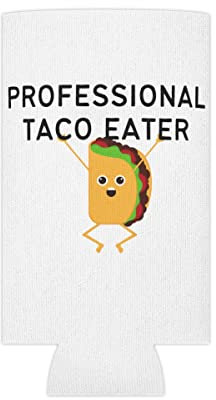 Bierdosenkühler Hülse Neuheit Burritos Enthusiasten Epicures sarkastische Statements Lustige Tacos Devotee Slim Can