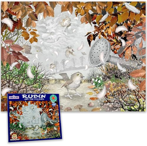 Puzzles für Erwachsene – Rubin und der Nebelkönig – Mike Jupp 1000 Teile Puzzle | Hergestellt in Großbritannien | Dickes Puzzlebrett | Cartoon-Puzzles
