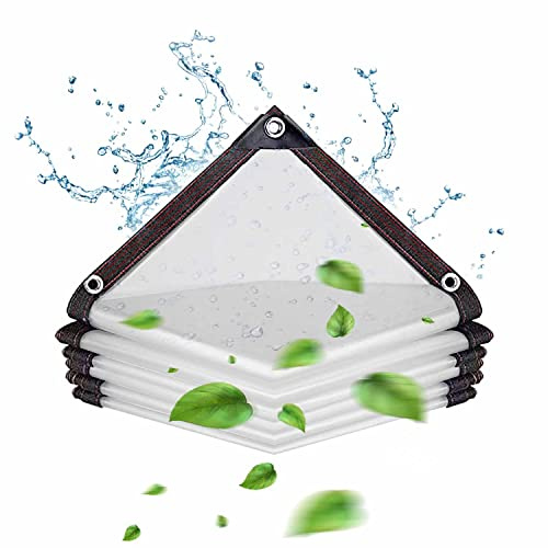 Transparente wasserdichte Plane, 2 x 3 m, geeignet für Outdoor, Camping, Garten und Auto