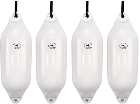 Hurricane Fenders Original Series Boat Fender PM03 53cm x 18cm (21 x 7) - White - Pack Of Four