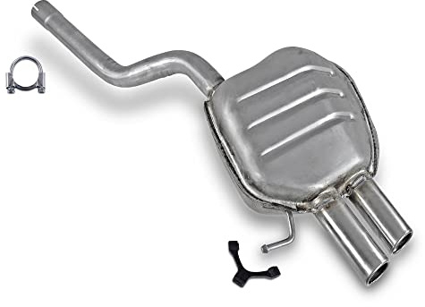BESTPRICE ATP Auspuff Schalldämpfer Set 1x Endschalldämpfer, mit | Kompatibel mit: SKODA OCTAVIA II, OCTAVIA II Combi, VW GOLF V Variant, GOLF VI Variant, JETTA III