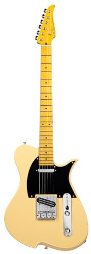 Vola E-Gitarre Elektrische Gitarre, Vasti MF MC V3, Vintage Ivory Gloss - Harter Ahorn Griffbrett