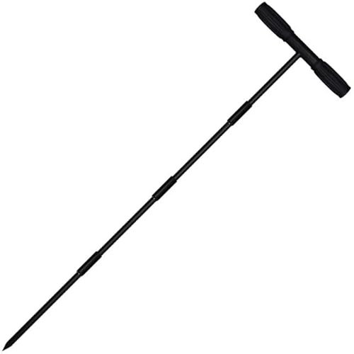 Sfcddtlg Bodensondenstab aus Metall, 162 cm, verstellbar, T-Griff, Klärgruben-Locator für Fliesensonde, Bodenverdichtung, Lokalisierung von unterirdischen Rohren, Landschaftsbau, Gartenarbeit