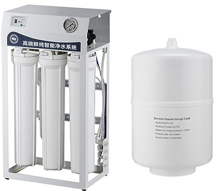 400 GPD Filter mit hohem Durchfluss, verbesserte Größe mit 6G-Drucktrommel, kommerzielles Umkehrosmose-Wasserfiltersystem, für Haus, Restaurant, kleine Unternehmen und leichte industrielle Nutzung