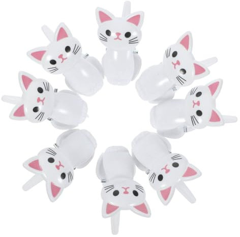 CAXUSD 8pcs Dentabites for Cats Potato Chips Bag Clips Snack Bag Sealing Clamps Kitchen Clips