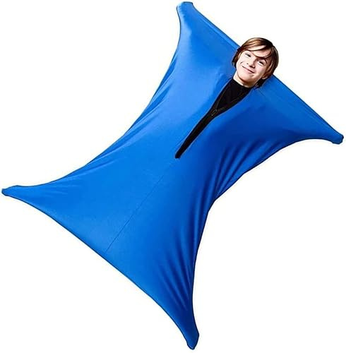 BOSSGE Sensorische Ganzkörpersocken for Kinder. Beruhigender sensorischer Sack for 3–18 Jahre, hilft bei Autismus, ADHS, sensorischen Verarbeitungsstörungen und Angstzuständen (Color : Blue, Size :