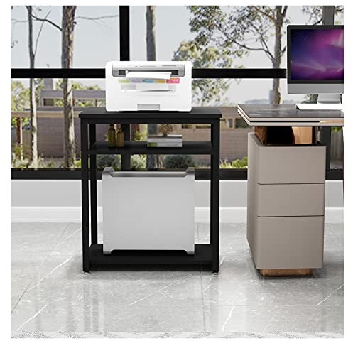 Mesa de Impresora Soporte for CPU for impresora, estante multifuncional for impresora de oficina en casa con almacenamiento, organizador de impresora, for impresora, CPU, escáner, fax (negro) Soporte