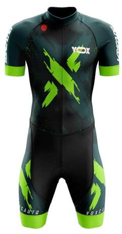Men's Cycling Skinsuit＋Competition Professional Padded,Men Triathlon Suit,One Piece Trisuit Bike Top Short Sublimated Design,Men's Shorty Summer Wetsuit (Typ-4,S)