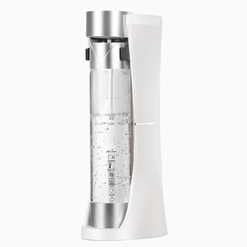 Good Homie Máquina para Hacer Refrescos, Máquina De Bebidas Gaseosas con 2 Botellas De Pet Y Manual: Haga Agua con Gas, Jugo, Café, Té Y Cócteles Caseros con Fruta (Blanco)