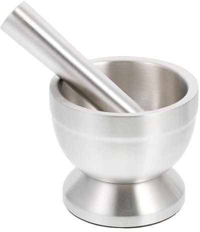 PHENOFICE Knoblauchpresse Aus Edelstahl Stößel-knoblauch-zerkleinerer-topf Praktisches Küchengerät Zum Mahlen Von Knoblauch Und Gewürzen
