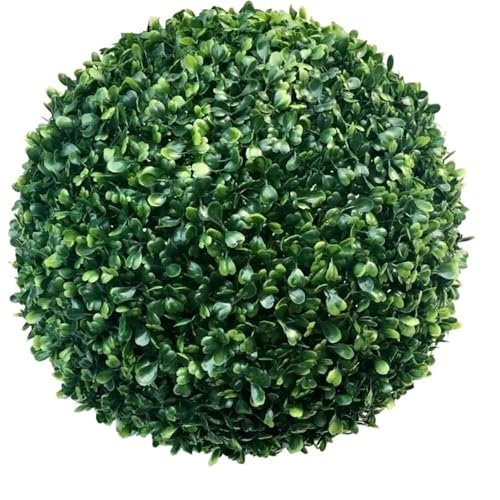 XUCZHAI 2 pezzi grande palla di pianta artificiale verde topiaria albero bosso festa di nozze casa decorazione esterna piante palla di erba di plastica(40cm)