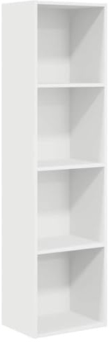 vidaXL Bücherregal Weiß 40x30x152 cm Holzwerkstoff | Jede Menge Platz für Bücher und Deko, Schick und praktisch, Hält dem täglichen Gebrauch stand