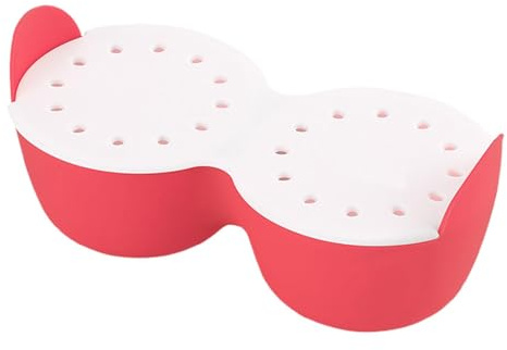 Cuiseur à œufs, moules à œufs, tasses – Double coquetiers | Pocheuse à œufs en silicone avec 2 cavités | Forme des œufs pochés | Cuiseur à œufs avec revêtement antiadhésif pour la cuisson des œufs