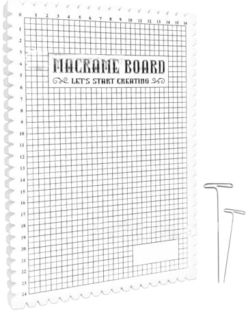 Kit di tavole e spille in macramè, set di tavole in macramè,Consiglio di progetto Macrame | Tavola in macramè con perni a T, forniture per schede di progetto macramè, strumenti per tress