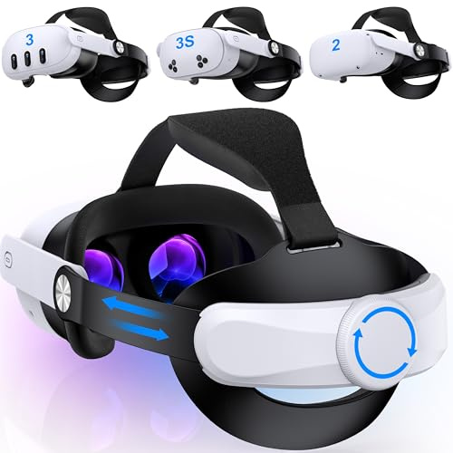 Headstrap für Quest 3/3S/ Quest 2, komfortables Magnetisches VR Stirnband für Meta Quest 3/2-Zubehör, Verstellbarer Bandersatz, Geeignet für Kinder und Erwachsene,Verbesserte Unterstützung und Komfort