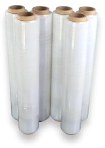 6 Rollen transparente Stretchfolie Palettenfolie Umzugsfolie Verpackungsfolie 23 my ca.1,6 kg/Pro Rolle