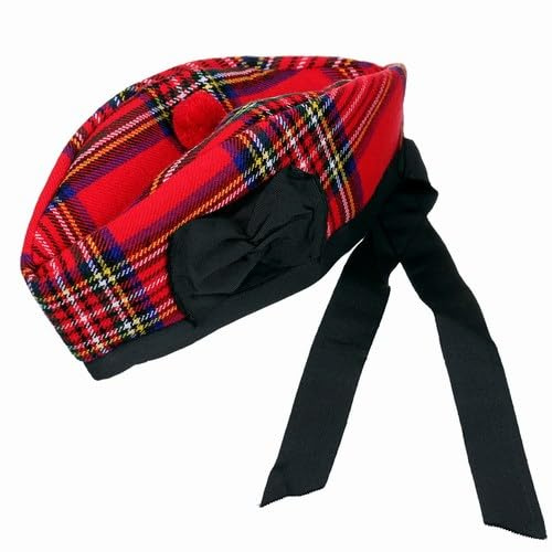 Skotsk tartan glengarry-hatt | skotsk militärkeps | traditionell skotsk elegans | Piper hätta kilt tartan keps, Stewart Royal, 60