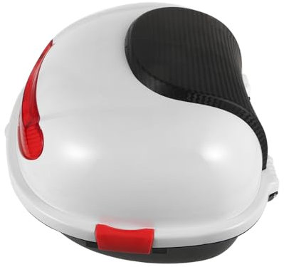 SOLUSTRE Motorrad Topcase Universell Mit Großer Aufbewahrungsbox Weiß Inkl Bodenplatte Und Spanngurt Motorrad Heckbox Für Werkzeug Alltag