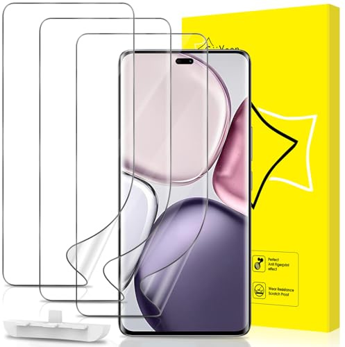 GiiYoon 3 Piezas Protector de Pantalla para Honor Magic 7 Lite 5G [No es de cristal], Película de Hidrogel Flexible de TPU, Curva 3D de Cobertura Completa, Fácil instalación, Sin Burbujas