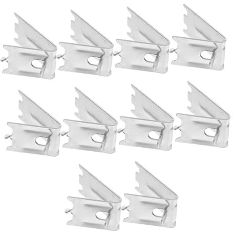 UKCOCO 10pcs Stainless Steel Fridge Shelf Clips Foster Fridge Shelf Clip Accessories Storage Organizer