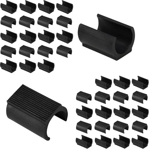 40 Feltrini per Sedia a Scovaccioli in Plastica, Ideali per Tubi Rotondi (10mm), Protegge i Pavimenti e Riduce il Rumore, Perfetto per Mobili e Sedie, Colore Bianco