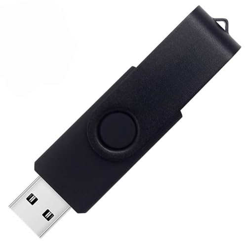 Clé USB 64 Go Flash Drive Cles USB 2.0 Mémoire Stick Pivotantes Noir | Clef USB 64GB Disque Stockage Plug-and-Play, avec Lumière LED, pour PC, Ordinateur Portable, Autoradios, TV etc.