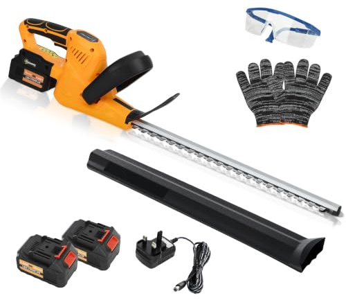 Outsunny 20 Cordless Hedge Trimmer, 18V Electric Hedge Cutter, Orange