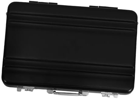 HOMSFOU Kartenbox Für Büro Tragbarer Visitenkarten-organizer Stabile Aufbewahrungsbox Kompakter Koffer Mit Schnappverschlussdeckel Für Karten Und Indexe
