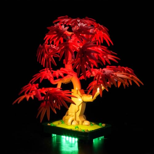 BrickBling Light Control Led Light Set Compatible with Lego 10348 Japanese Red Maple Bonsai Tree (No Model), Decoration Lighting Set Compatible with Lego Japanese Red Maple Bonsai Tree Creative Toys