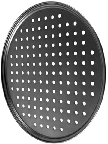 KOCKSHION Teglia Per Pizza Fori Carbonio Teglia Rotonda Per Forno Per Pizza Torte e Dolci Salati Facil Pulire Sformare