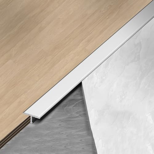 Aluminum alloy T-shaped closing strip, 3 pieces of 0.9m edging strip for background wall decoration, T-shaped ceramic tile wooden floor edging strip(Matte Silver,7.5mm*25mm*0.9m)