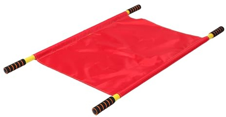 TOYANDONA Civière Pliante Jouet Sensoriel Éducatif pour Garçon et Filles en Tissu Rouge Renforçant la Motricité Travail d'Équipe Lors des Exercices d'urgence