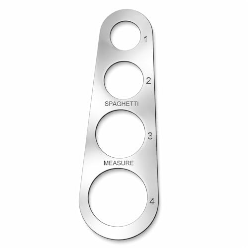 Spaghetti Measurer Tool – Stainless Steel Pasta Portion Measuring Ruler with 4 Holes – Noodle Portion Control Tool for Accurate Pasta Servings – Kitchen Pasta Making Tools
